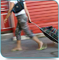 Shopping avec caddy